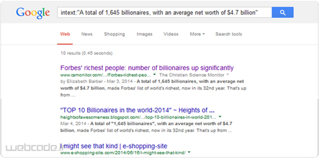 بررسی محتوای سایت